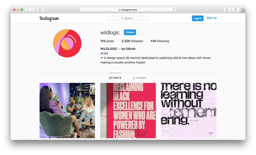 Edinah Chewe Instagram profile, update your online presence