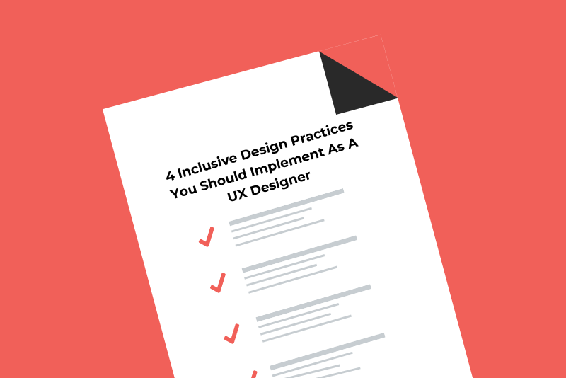 List with title "Inclusive Design Practices You Should Implement As A UX Designer"